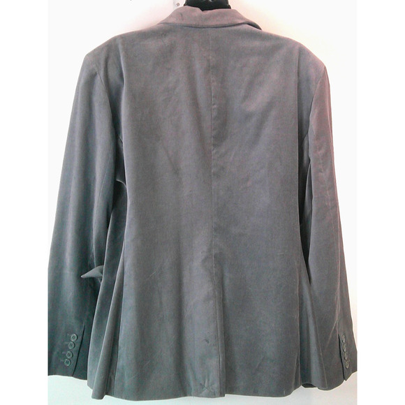 New York & Company Gray Velvet Blazer Jacket Women's 18 NEW - Picture 4 of 6